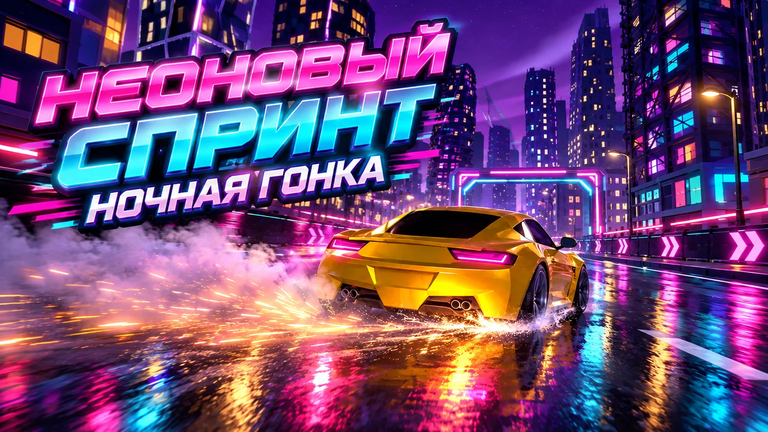 Неоновый спринт: Ночная гонка